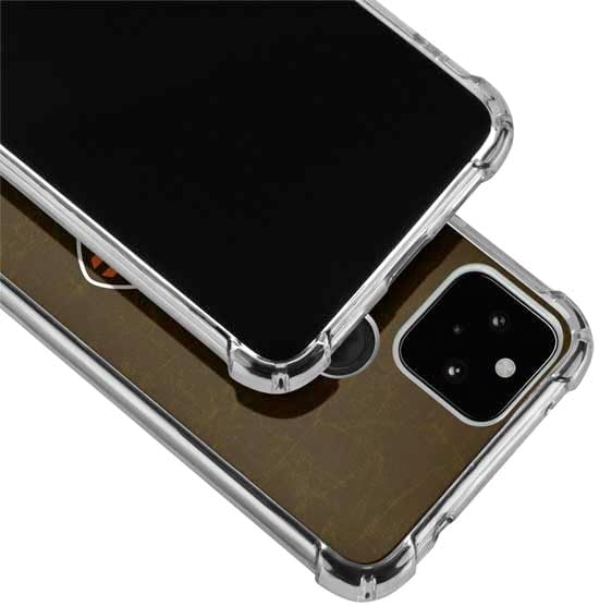 Skinit Clear Phone Case Compatible with Google Pixel 4a 5G - Officially Licensed NFL Cleveland Browns Alternate Distressed Design