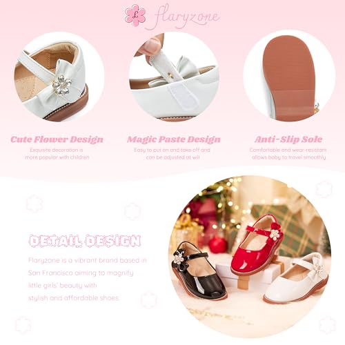 Image of Flaryzone Toddler Little Girl Mary Jane School Uniform Oxfords Flat Dress Shoes