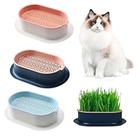 BCENG 3 Stück Pflanzschalen für Katzengras Katzengras Tablett Soil-Free Seed Sprouter für Katzengras Pflanzgefäß für Katzenminzengras Katzengras für Zimmerkatzen zum Pflanzen von Katzengras