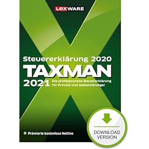 Lexware Taxman 2021 Download für das Steuerjahr 2020 | Basis | PC | PC Aktivierungscode per Email