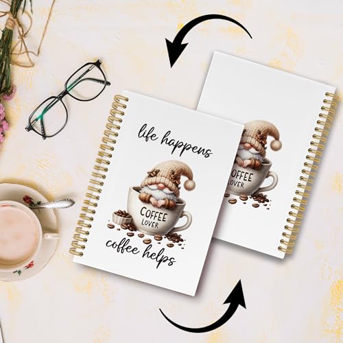 Carnet de notes pour amateurs de café ligné à couverture rigide A5