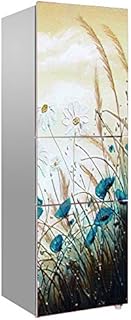 KingbeefLIU Fridge Magnet Fashion Flower Self Adhesive Refrigerator Fridge Door Cover Sticker Decal Decor 180cm x 60cm
