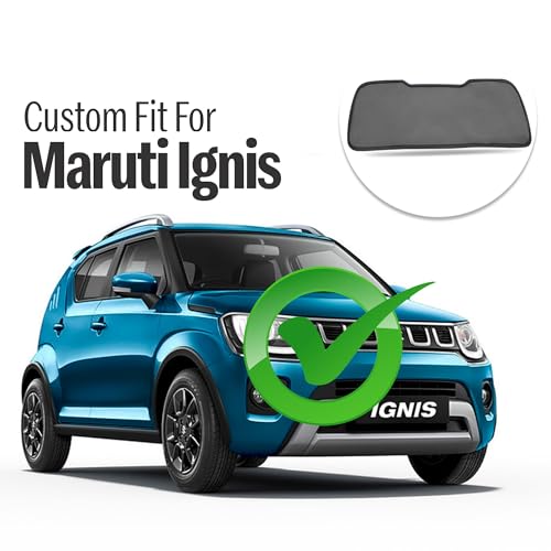 Image of Autofact Dicky Curtain for Maruti Ignis | Custom Fit Rear Windshield Sunshade | UV & Heat Protection | Foldable Mesh | Privacy & Cooling Car Accessory