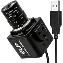 16MP HD USB Camera, 2.8-12mm 4X Optical Manual Zoom CS Mount Lens, High Resolution for Lightburn, OpenCV, Live Streaming & USB Microscope, Plug & Play for Windows, Linux, Jetson Nano