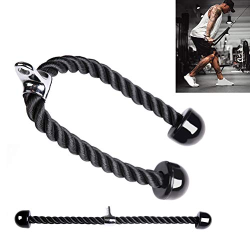 Zuznmeo Multifunction Heavy Duty Triceps Rope Push Down Press Multi Gym Bodybuilding Cord
