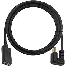 Poyiccot USB Type C Extension Cable 6ft, U Shape USB C 10Gbps 60W USB 3.1 Type C Male to Female Cable, 180 Degree Type C Extender for Smartphone, MacBook