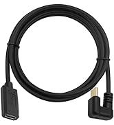 Poyiccot USB Type C Extension Cable 6ft, U Shape USB C 10Gbps 60W USB 3.1 Type C Male to Female C...