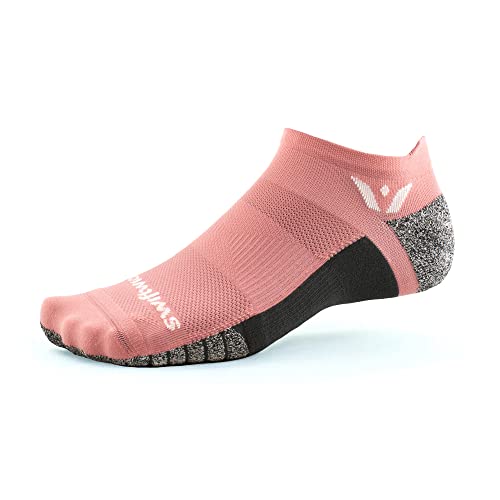 Swiftwick- FLITE XT ZERO Non-Slip Running Socks, Golf Socks, Ultimate Stability (Rose, Medium)