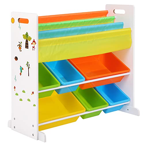 SONGMICS Meuble de Rangement pour Jouets et Livres, Étagère de Rangement pour Chambre d’Enfant, avec Paniers Amovibles,...