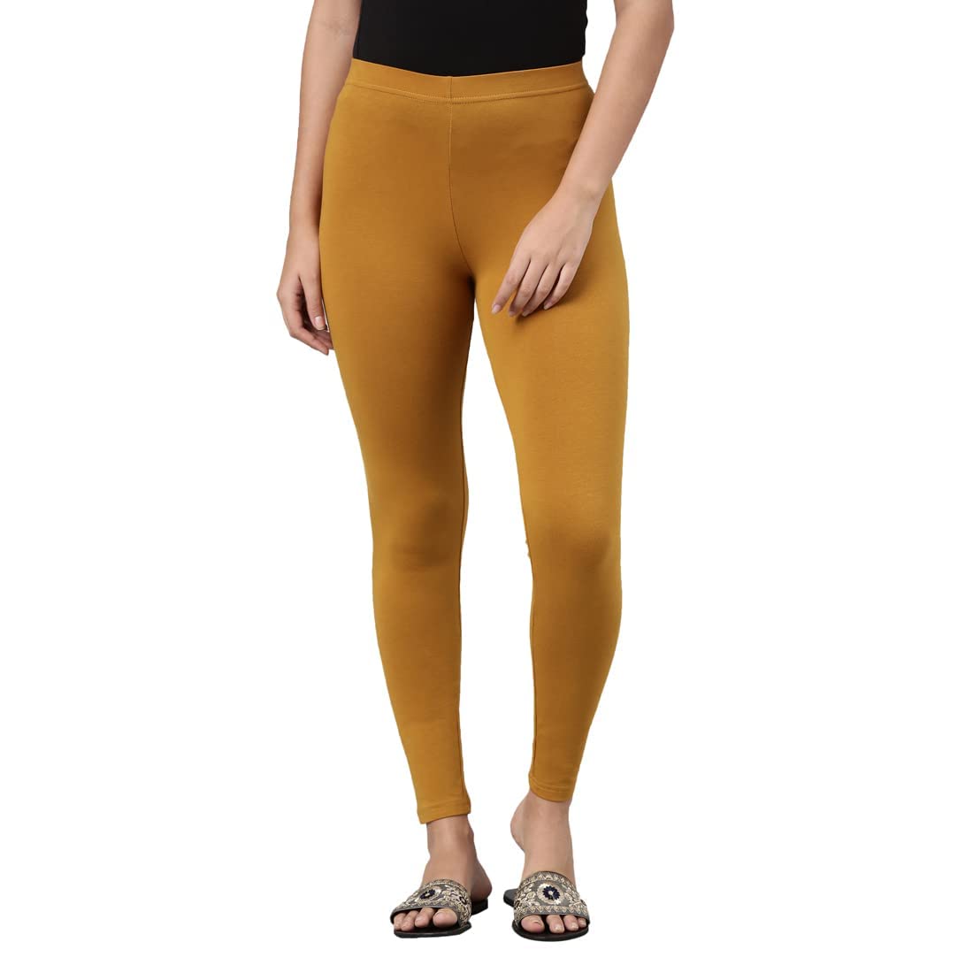 shastiga Women Cotton Solid Belt Ankle Length Legging Four Way Lycra Leggings-picture-42