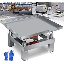Concrete Vibrating Table - Stainless Steel Mini Vibration Table/Model Plaster Oscillator- 1-3 Amplitude Mm, Molds Vibration Bench, Shake Wet Powder, Remove Bubbles, Precipitate,19.7x19.7in