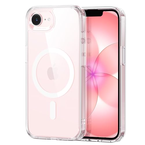 Image of ESR for iPhone 17e / iPhone 16e Case, Compatible with MagSafe, Shockproof Military-Grade Protection, TPU, Magnetic Case, Classic Hybrid Case (HaloLock), Clear