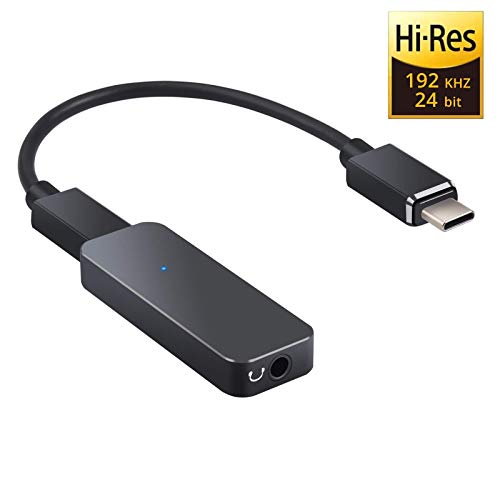 192kHz USB C to 3.5mm DAC Headphone Amplifier USB C DAC Converter Portable
