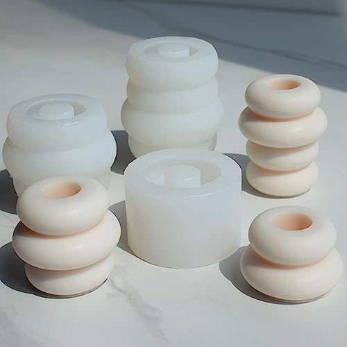 Moule à bougie en résine 3D géométrique en silicone antiadhésif - 6