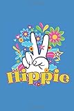 Hippie: Notebook - A5 Size - 6x9 Inches - 120 Pages - Lined | Hippies Love Peace Notepad Pad