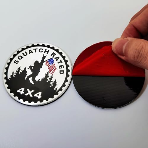 Image of Car Emblem,4 x 4 Metal Automotive Badge 3D Metal Car Badges Emblems Round Emblem Decals Stickers Compatible with Jeep Wrangler Vehicles Trucks SUV,Automotive (C)