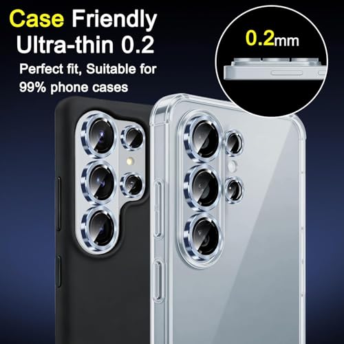 Image of PACK 2 MAHIX Camera Lens Protector for Samsung Galaxy S26 Ultra Sky Blue AR AF Coated 9H Tempered Glass Camera Guard, Anti Drop, Scratch Resistant Camera Lens, Case Friendly Waterproof Heavy Duty UHD Clear Camera Cover