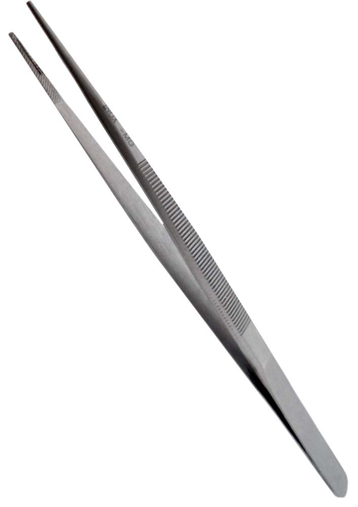 ToolUSA Inox Diamond Tweezers With Medium Point Tip, 6-1/2 Inches Long With Textured Grip: S-30877