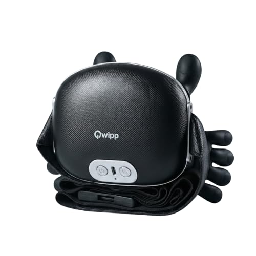 QWIPP,Shoulder & Neck Massager with Heat | Deep Tissue Kneading Massage for Neck, Shoulders, Back & Body Pain Relief | Human Hand-Like Massage | 3 Mod