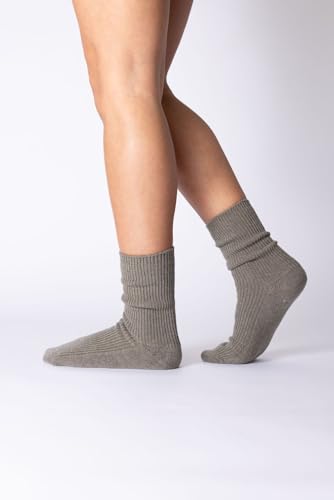 Image of MELUSA Wool Cashmere Socks for Women, Super Soft Warm Cozy Winter Gift Crew Socks