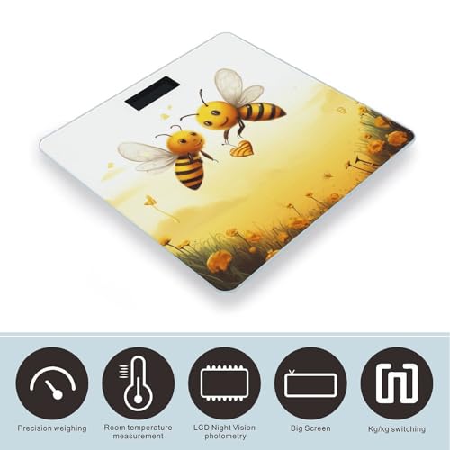Báscula digital de baño Bee Love Honey con vidrio templado miniatura 3