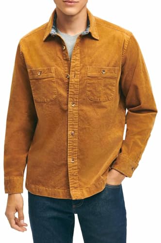 Brooks Brothers mens Medium Wale Corduroy Shirt Jacket2