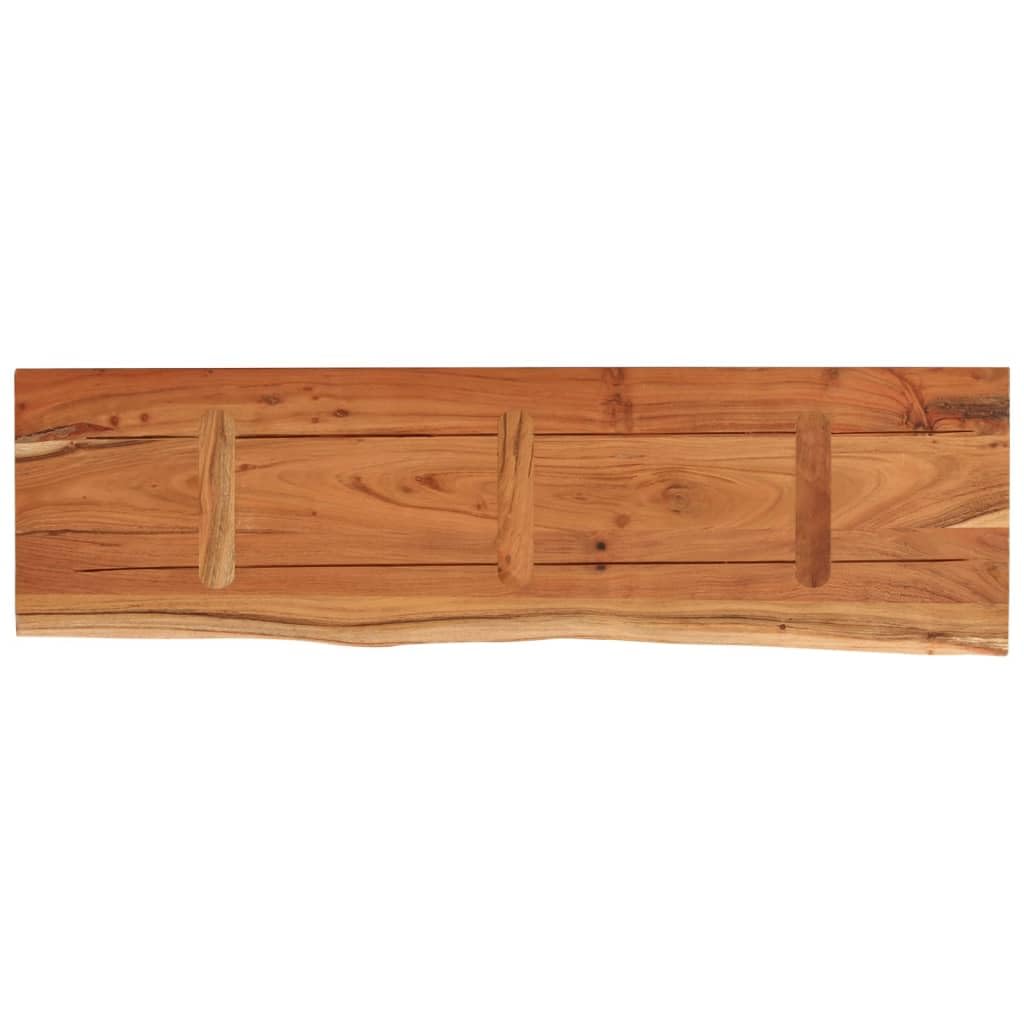 Genérico Estante Pared Rectangular Madera Acacia Borde Vivo 110x30x3,8cm,Mobiliario,Accesorios para mesas,Tableros para mesas-370289