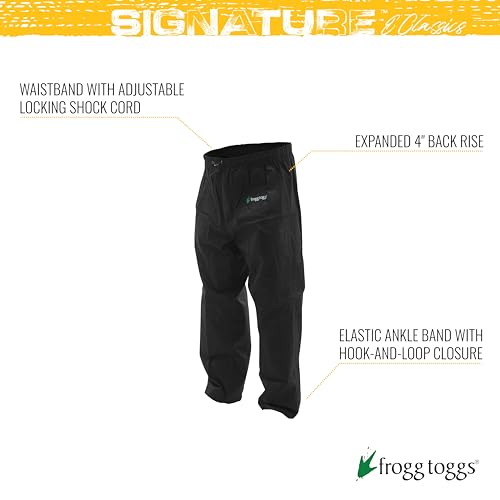 FROGG TOGGS Mens Classic Pro Action Waterproof Breathable Rain Pants, Realtree Max-7, XX-Large US