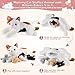 gnomantic 5 Pieces Cat Stuffed Animals with Babies Inside Belly - 1 Mommy Stuffed Cat with 4 Kittens - Stuffed Kitty Plush Toys for Kids Age 3-8, Gifts Ideal for Christmas, Valentine's, Birthday