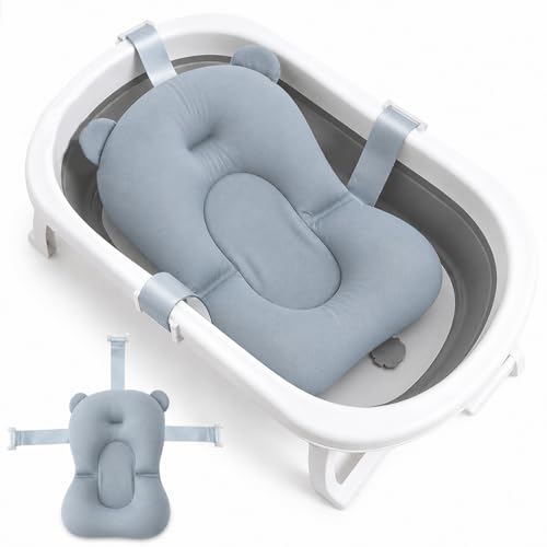 Insert de baignoire pour bébé avec coussin de bain antidérapant et évolutif