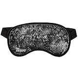 Thrive Gel Beads Eye Mask - Cold Compress for Dark Circles & Puffy Eyes - Hot Compress for Migraine Relief & Post-Surgery Swelling - Sleep Mask Blackout & Ice Pack for Face - Midnight, Pack of 1