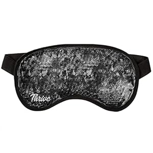 Thrive Hot & Cold Gel Beads Eye Mask for Sleeping – FSA HSA Approved – Gel Bead Eye Mask with Adjustable Strap for Maximum Coverage & Comfort – Cooling Sleeping Mask Gel – Gel Bead Eye Mask for Sleep