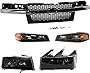 Garage-Pro Grille Assembly SET Compatible with 2004-2012 Chevrolet Colorado Driver and Passenger Side