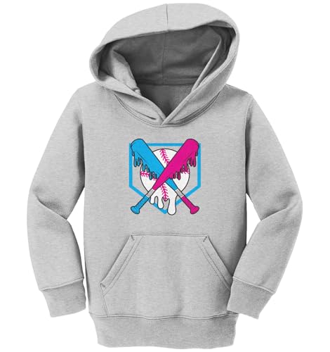 Dripping Baseball and Bat - Trippy Toddler/Youth Fleece Hoodie