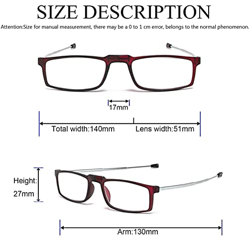 Hubeye Foldable Reading Glasses Portable Easy to Carry Folding Blue Light Blocking Reader with Glasses Case 1.50 - Image 2