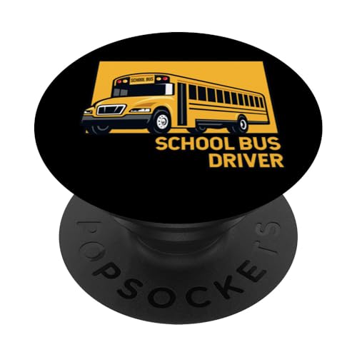 Conductor de autobús escolar Doodle chino Hanzi conductor de autobús escolar PopSockets PopGrip...