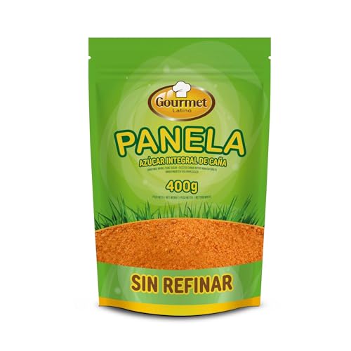 Pulverisierte Panela - 400 g - Reich an Vitaminen und Mineralstoffen - Hilft, deine körperliche Leistungsfähigkeit zu verbessern - Unraffinierter Vollrohrzucker - Ideal für Backwaren - Gourmet Latino