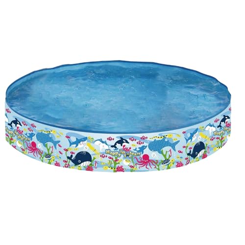Piscina per bambini istantanea, piscina fuori terra, piscina per bambini blu oceano profondo Piscina per bambini Piscina rotonda istantanea fuori terra per bambini dai 3 anni in su