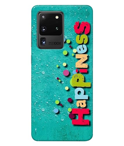 Image of Happiness Happy Printed Hard Back Case Cover Compatible for Samsung Galaxy S20 Ultra (Multicolor) - D1670