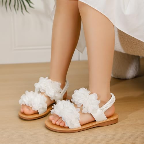 Image of Toddler Girls Sandals Summer Flats Dress Shoes for Baby Little Kids Girl