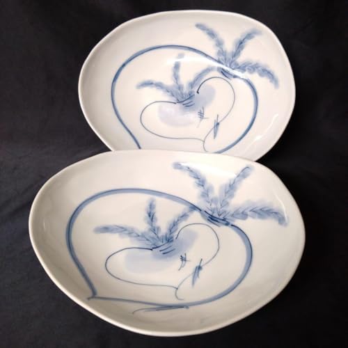 Hasami Ware Fukuho Kiln Plates, 2 Pieces, Curry Plate, Pasta Plate, Cub Picture, New Life