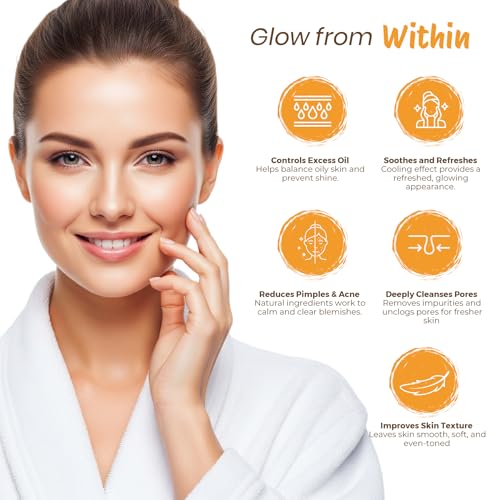 Image of Nisha Turmeric Multani Mitti for Face 100g | Fuller's Earth Powder | Natural Oil Control, Acne & Tan Removal | Skin Brightening Face Pack