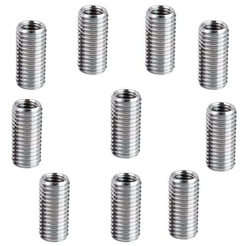 10 Piezas Tuercas Reductoras Macho y Hembra con Inserto Roscado, Inserto Roscado M8 a M6, Inserto de Rosca Autorroscante de Acero inoxidable, para Equipos Mecánicos de Turbinas de Vapor Automotrices