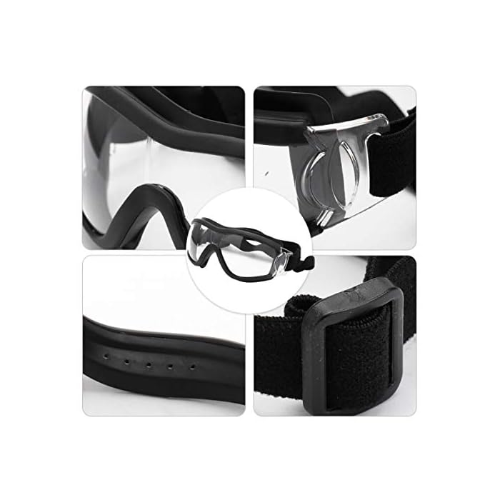 ULTECHNOVO Pet Goggles Eye Protective Glasses Anti-UV,Windproof,Waterproof Eye Goggles for Dog,Puppy (Transparent) - Image 6