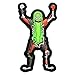 RICK AND MORTY Pickle PVC Rubber Hook Fastener Patch