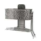 Photo Gallery ghjkldha mensola da doccia con ventosa, a doppio strato, vassoio organizer ventilato, facile installazione, design salvaspazio, multifunzione per bagno, cucina Photo Gallery ghjkldha mensola da doccia con ventosa, a doppio strato, vassoio organizer ventilato, facile installazione, design salvaspazio, multifunzione per bagno, cucina
