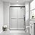 Double Sliding Shower Door 44-48" W x 72" H, Semi-Frameless Glass Shower with 1/4" (6mm) Clear SGCC Tempered Glass, Bathrooms Bypass Door W/Explosion-Proof Film -Matte Black
