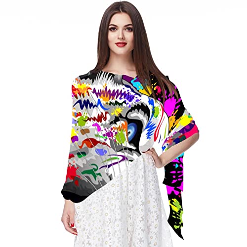 Bufanda de gasa ligera, suave, transparente, larga, para todas las estaciones, leopardo, negro, Varios colores