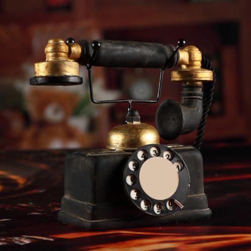 Teléfono retro vintage CRAFTHROU con diseño original de resina para decorar tu sala 6