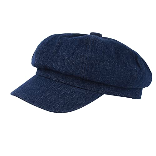Gorra tipo Newsboy de mezclilla para mujer